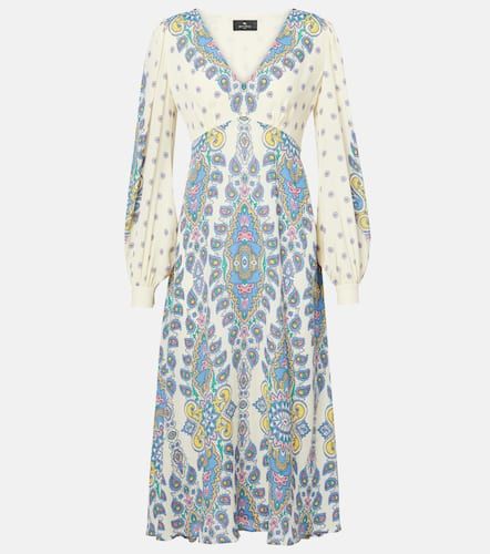 Vestido midi en crepé de china - Etro - Modalova