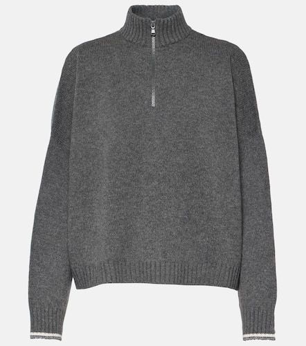 Wool and silk-blend half-zip sweater - Brunello Cucinelli - Modalova