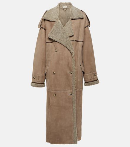 Jordan shearling-trimmed suede coat - The Mannei - Modalova