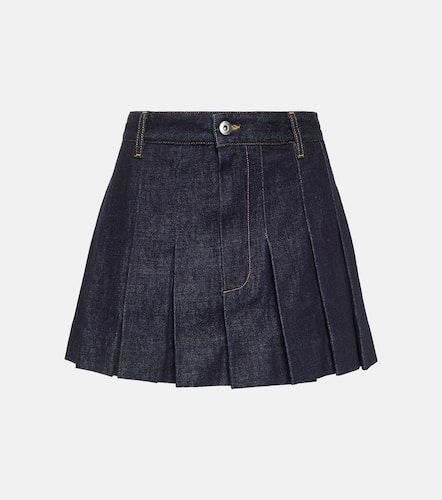 Minifalda plisada de denim - Bottega Veneta - Modalova