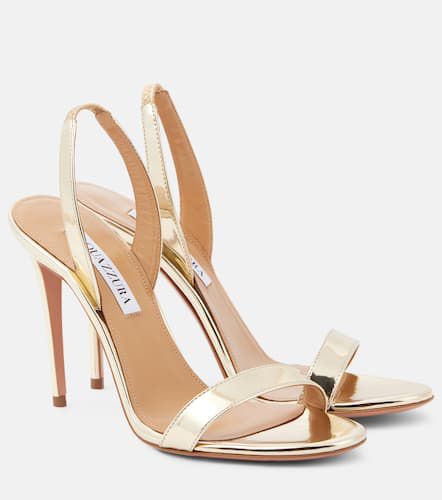 Sandalias So Nude 105 de piel metalizada - Aquazzura - Modalova