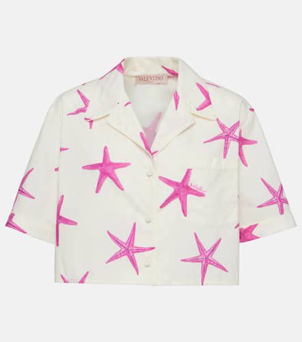 Camisa cropped Starfish de popelín - Valentino - Modalova