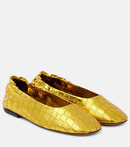 Ballerinas aus Metallic-Leder - Dries Van Noten - Modalova