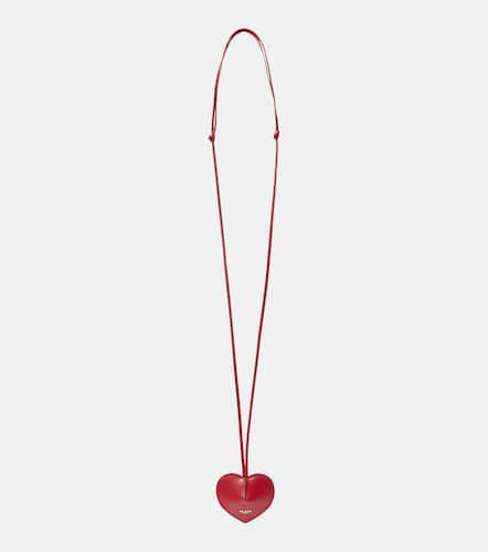 AlaÃ¯a Le Coeur leather keychain with strap - Alaia - Modalova