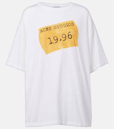 T-shirt en coton mélangé à logo - Acne Studios - Modalova