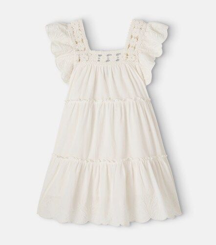 Abito in cotone a balze con pizzo - Bonton - Modalova