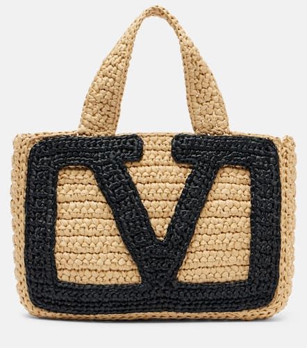 Borsa Viva Superstar Small in rafia - Valentino Garavani - Modalova