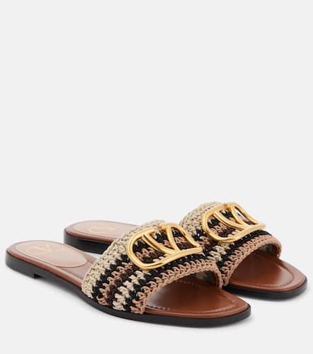VLogo Signature crochet slides - Valentino Garavani - Modalova