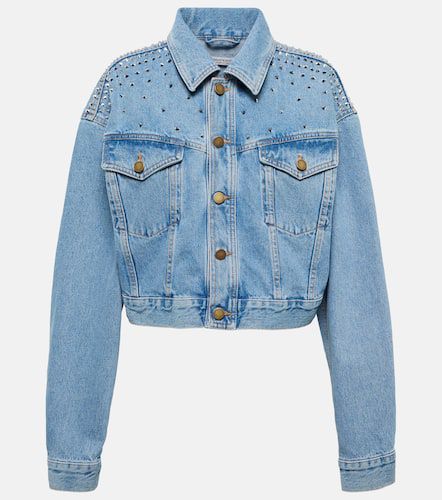 Embellished denim jacket - Alessandra Rich - Modalova