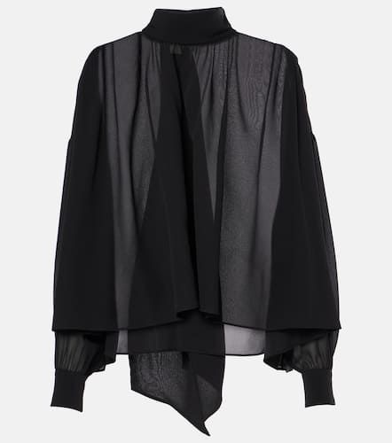 Chloé Blusa de georgette de seda con lazada - Chloe - Modalova