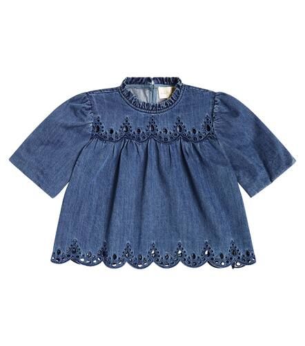 Camisa de chambray de algodón fruncida - Petite Amalie - Modalova