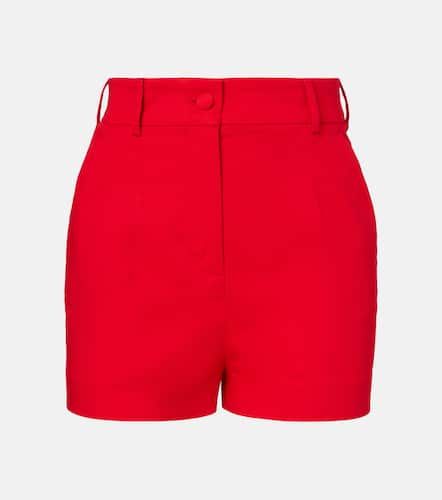 Shorts in misto cotone a vita alta - Dolce&Gabbana - Modalova