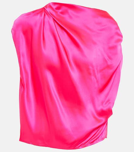 One-shoulder draped silk top - The Sei - Modalova