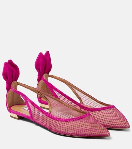 Aquazzura Bow tie mesh ballet flats - Aquazzura - Modalova