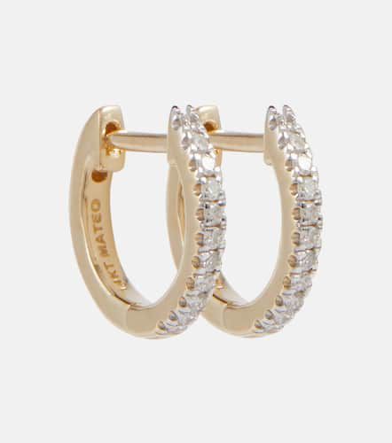 Kt huggie earrings with diamonds - Mateo - Modalova