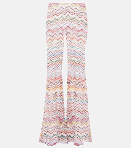 Pantalones flared de lamé en zigzag - Missoni Mare - Modalova