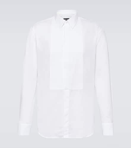 Pleated cotton tuxedo shirt - Giorgio Armani - Modalova