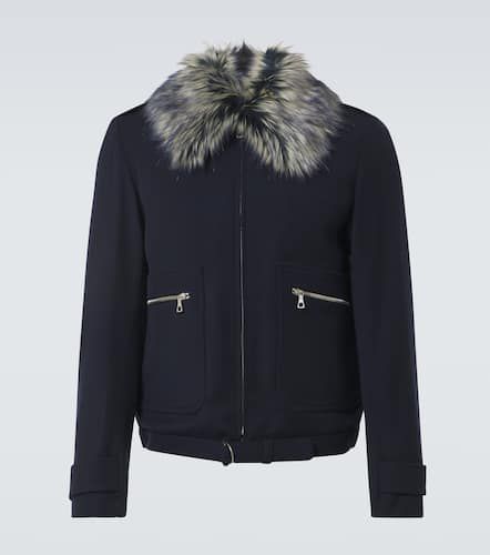 Blouson aus einem Wollgemisch mit Faux Fur - Dries Van Noten - Modalova