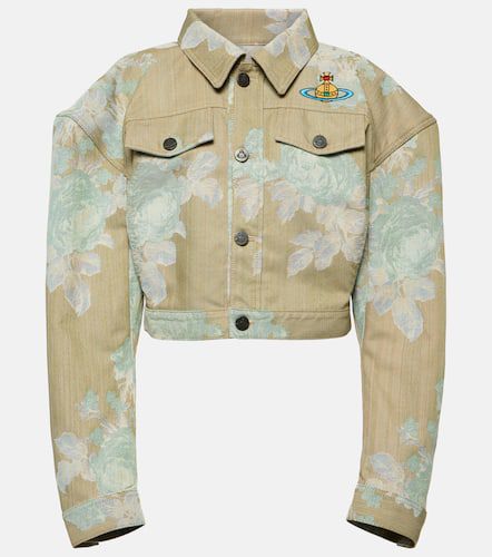 Floral cropped denim jacket - Vivienne Westwood - Modalova