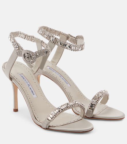 Sandalen Asa 90 aus Satin mit Kristallen - Manolo Blahnik - Modalova