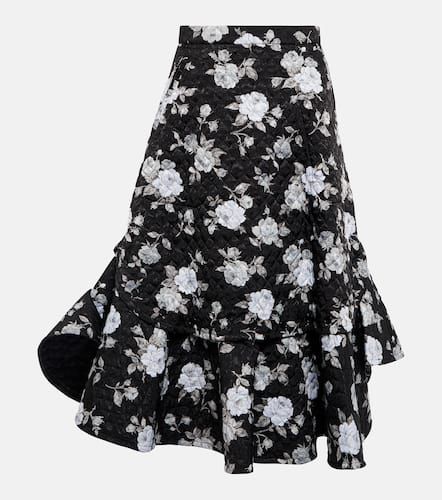 Falda midi acolchada floral - Noir Kei Ninomiya - Modalova