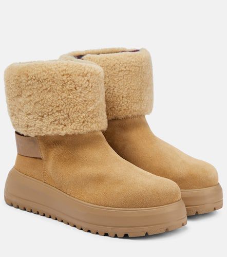 Shearling-lined suede ankle boots - Bogner - Modalova