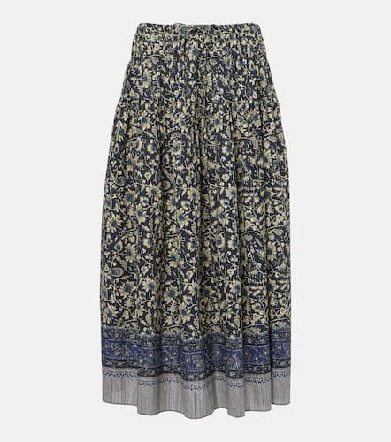 Avia pleated cotton-blend midi skirt - Ulla Johnson - Modalova