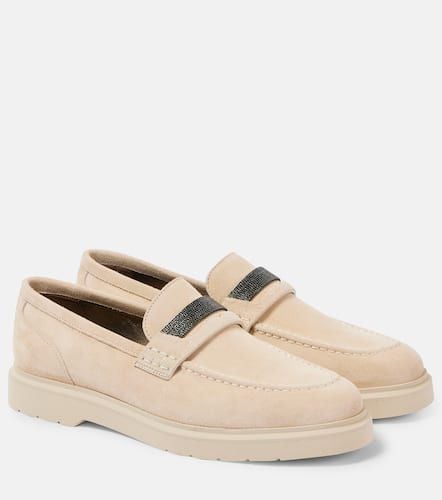 Verzierte Loafers aus Veloursleder - Brunello Cucinelli - Modalova