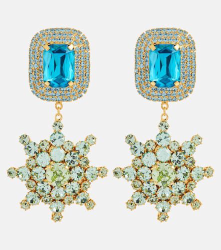 Starbust drop brass and crystals pendant earrings - Magda Butrym - Modalova