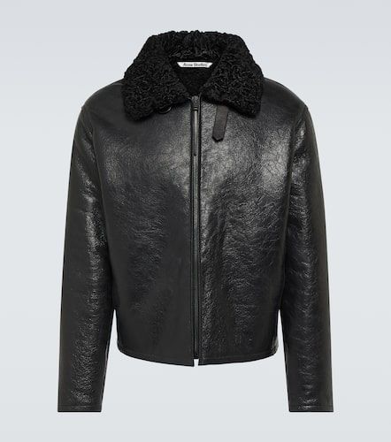 Chaqueta de piel con borrego - Acne Studios - Modalova