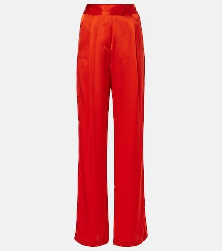 Pantaloni a gamba larga e vita alta in seta - The Sei - Modalova