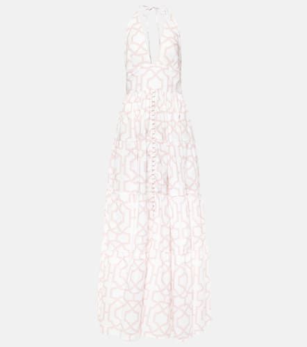 Vestido largo Celeste de algodón - Alexandra Miro - Modalova