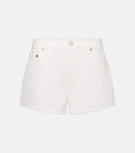 Gucci Leather-trimmed denim shorts - Gucci - Modalova