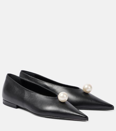 Embellished leather ballet flats - Magda Butrym - Modalova