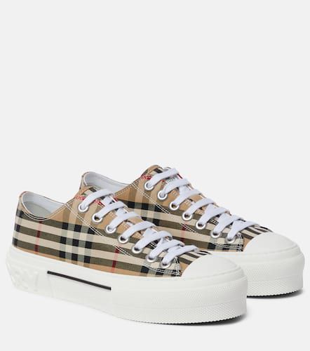 Check canvas sneakers - Burberry - Modalova