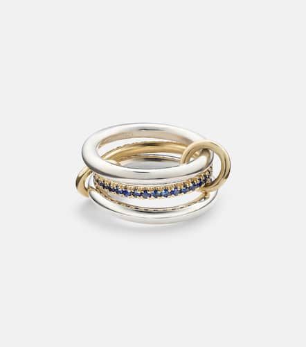 Libra sterling silver and 18kt linked rings with sapphires - Spinelli Kilcollin - Modalova
