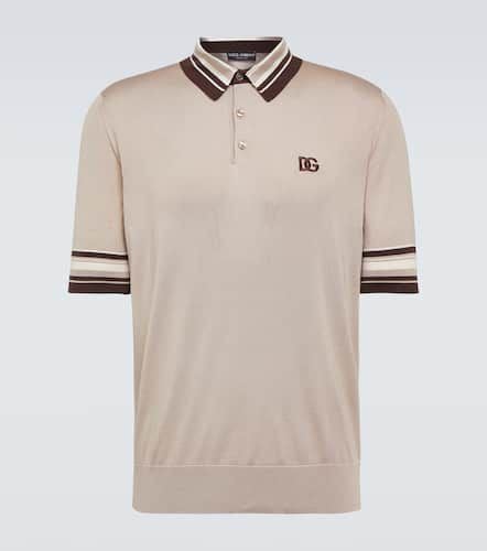 Dolce&Gabbana DG silk polo shirt - Dolce&Gabbana - Modalova