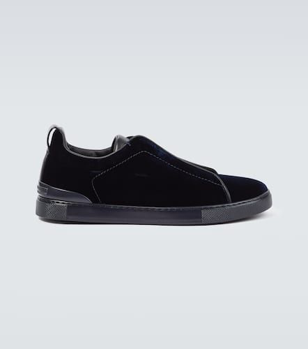 Sneakers Triple Stitch aus Samt - Zegna - Modalova