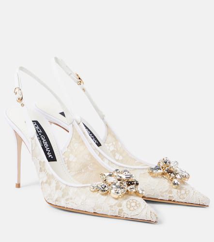 Pumps slingback Rainbow in pizzo - Dolce&Gabbana - Modalova