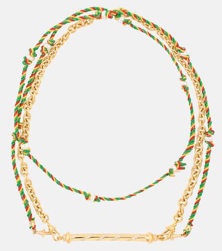 Candy Cane 18kt necklace with diamonds - Marie Lichtenberg - Modalova