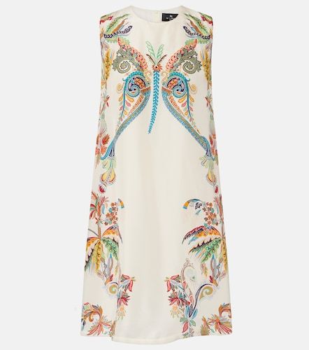 Vestido corto de seda estampado - Etro - Modalova