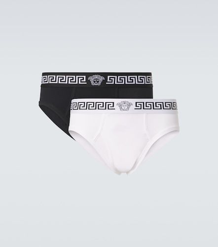 Set di 2 slip Greca Border in misto cotone - Versace - Modalova