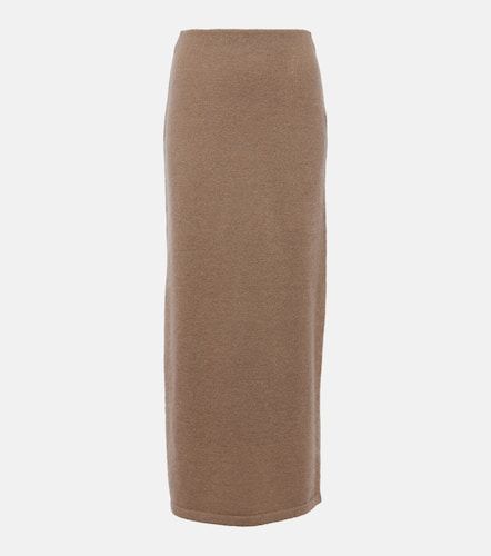 High-rise mohair-blend midi skirt - JW Anderson - Modalova