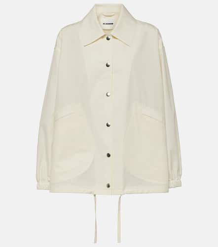 Chaqueta blusón de algodón con logo - Jil Sander - Modalova