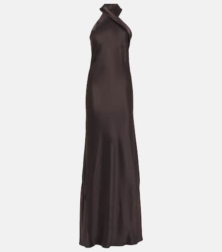 Pandora halterneck satin maxi dress - Galvan - Modalova