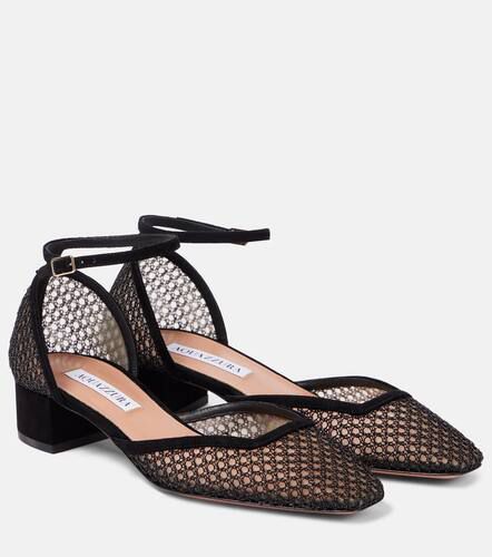 Pumps Asha 35 in mesh con suede - Aquazzura - Modalova