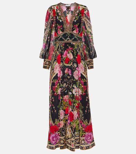 Floral printed silk maxi dress - Camilla - Modalova