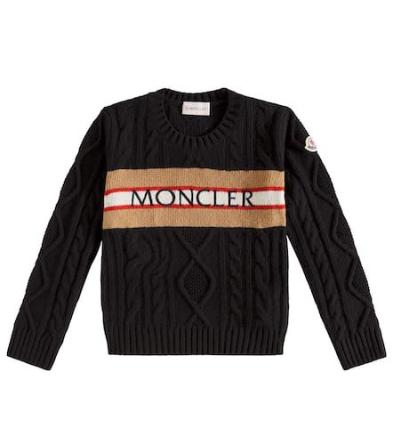 Jersey de lana virgen con logo - Moncler Enfant - Modalova