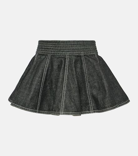 Alaïa Minifalda de denim con péplum - Alaia - Modalova