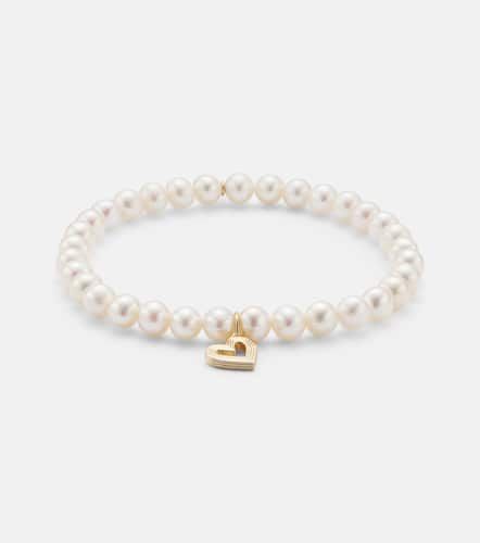 Fluted Heart 14kt charm bracelet - Sydney Evan - Modalova